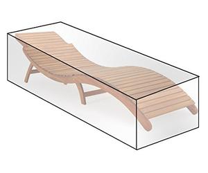 WOLTU Copertura Protettiva per Sedie, Sdraio da Esterno in PE, Copertura per Mobili da Giardino 218x77x55 cm Telo Anti-UV idrorepellente Resistente allo Strappo