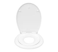 WOLTU Copriwater in Plastica Sedile Copri WC per Bambini Famiglie Chiusura Ammortizzata Soft Close Bianco a Forma di O