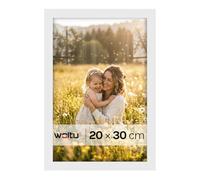 WOLTU Cornice per Foto 20x30 cm da Parete e Tavolo, Montaggio Verticale o Orizzontale, Cornice per Poster con Cornice in Legno e Pannello in Plastica, Bianco