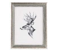 WOLTU Cornice per Foto 40x50 cm, Portafoto con Cornice in Legno Massello e Pannello in Plastica, da Parete e Tavolo, Collage Foto, Argento