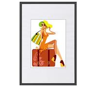 WOLTU Cornice per Foto A4 21x29,7 cm da Parete e Tavolo, Cornice per Poster Nero in Plastica, Collage Foto Portafoto Montaggio Verticale o Orizzontale