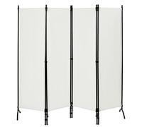 WOLTU Divisorio pieghevole a 4 pannelli 224x182 cm Schermo privacy indipendente Protezione solare per uffici Balcone Camera da letto Giardino cream 224x182cm