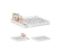 WOLTU Fasciatoio per Cassettiera Universale, Piano Fasciatoio con Divisorio Rimovibile, Fissaggio Sicuro con Pezzi Metallici, in MDF, Bianco
