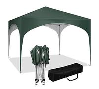 WOLTU Gazebo da Giardino Richiudibile 3x3m Gazebo Esterno in Ferro Regolabile in Altezza Tendone con Soffitto Semicircolare Pieghevole Protezione Solare,Tende per eventi Facile da Montare Verde