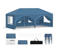 WOLTU Gazebo Pieghevole richiudibile Pop Up 3x6m Pannelli Laterali Blu