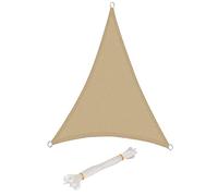 WOLTU GZS1188sd16 Tenda a Vela Parasole Triangolare Telo da Sole in HDPE Protezione Solare Respirante Anti UV Giardino Esterni Sabbia 5x7x7m