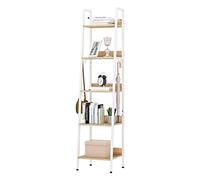 WOLTU Libreria a 5 Ripiani, Scaffale con 4 Ganci Industriale