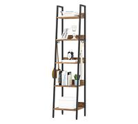WOLTU Libreria a 5 Ripiani, Scaffale con 4 Ganci Industriale