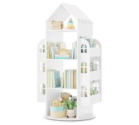 WOLTU Libreria Bianca per Bambini Girevole, Mobile Portaoggetti