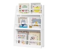 WOLTU Libreria Montessoriana per Bambini, Scaffale Porta Libri e Giocattoli a 3 Ripiani, Organizzatore per Cameretta dei Bimbi, in MDF e Legno di Pino, Bianco