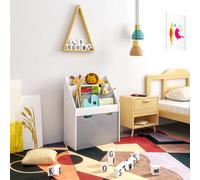 WOLTU Libreria per bambini Scaffale per bambini Espositore per bambini Unità di stoccaggio Studente Asilo 3 ripiani Cassapanca con ruote