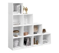WOLTU Libreria Scaffale, Libreria a 10 Cubi, Scaffale a Scala Componibile