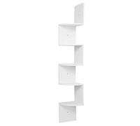 WOLTU Mensola Angolare da Muro Zigzag, Libreria da 5, 25x25x156cm