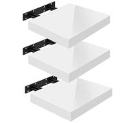 WOLTU Mensola da Muro, Mensola Bianca, Mensole 30x22,9x3,8cm, MDF 3er