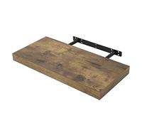 WOLTU Mensola da Muro Scaffale Libreria a Parete Decorazione per Cucina, Bagno, Camera da Letto, Ufficio, Soggiorno 50x23x3.8cm Marrone Vintag RG9368hov