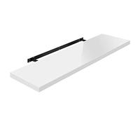 WOLTU Mensola da Muro Scaffale Sospeso da Parete Libreria Piccola per Soggiorno Cameretta Porta CD DVD, Pannello MDF 100x22,9x3,8cm, Bianco, RG9482ws