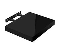 WOLTU Mensola da Muro Scaffale Sospeso da Parete Libreria Piccola per Soggiorno Cameretta Porta CD Dvd, Pannello MDF 30x22,9x3,8cm, Nero, RG9489sz