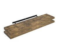 WOLTU Mensola da Parete, Mensola da Muro, Legno MDF, Set di 2, per Cucina, Bagno, Soggiorno, ECC RG9316hov-2