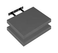 WOLTU Mensola da Parete, Mensola da Muro, Legno MDF, Set di 2, per Cucina, Bagno, Soggiorno, ECC RG9371dgr-2