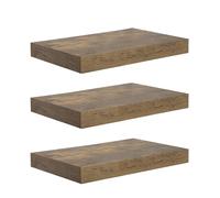 WOLTU Mensola da Parete, Mensola da Muro, Legno MDF, Set di 3, per Cucina, Bagno, Soggiorno, ECC