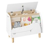 WOLTU Panca Contenitore per Bambini, Bianco, 49,5x30x44,5 cm