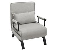 WOLTU Poltrona Relax Reclinabile Convertibile, 184 x 60 cm, Grigio Chiaro