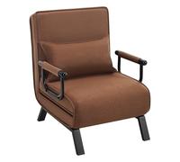WOLTU Poltrona Relax Reclinabile Convertibile, 184 x 60 cm, Marrone