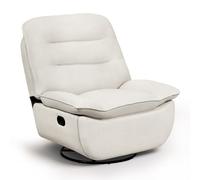WOLTU Poltrona Relax Reclinabile Manuale, Girevole e Dondolante, Beige