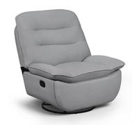 WOLTU Poltrona Relax Reclinabile Manuale Girevole e Dondolante Grigio Scuro