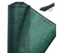 WOLTU Rete Ombreggiante per Balcone 1x15 m in Tessuto HDPE da 150 g/m², Telo Frangivista Frangivento Stabilizzato ai Raggi UV per Recinzione, Giardino, Ringhiera, Fascette Incluse, Verde