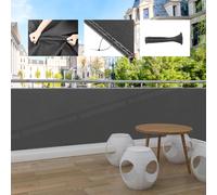 WOLTU Schermo privacy antracite Balcone Recinzione da giardino Schermo Parasole Rete Vento Polvere Protezione solare Rete con fascette per esterni anthracite 1x6m
