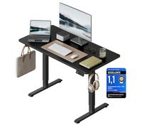 WOLTU Scrivania Elettrica Regolabile in Altezza 72-118 cm Nero, 120x60 cm