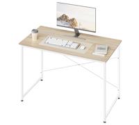 WOLTU Scrivania per Computer Piccola, 100x50 cm, Struttura in Metallo, Salvaspazio, per Ufficio Casa Studio Camera da Letto, in Materiale a Base di Legno, Rovere Chiaro