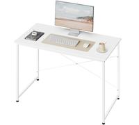 WOLTU Scrivania per Computer Piccola, 120x60 cm, Struttura in Metallo, Salvaspazio, per Ufficio Casa Studio Camera da Letto, in Materiale a Base di Legno, Bianco