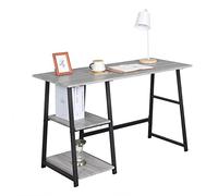 WOLTU Scrivania per Computer, Scrittoio con 2 Ripiani a Sinistra o Destra, 120x50cm, Salvaspazio per Ufficio, TSG25gr