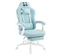 WOLTU Sedia da gioco ergonomica Sedia da ufficio con schienale alto Poltrona girevole con poggiapiedi e sedia per computer regolabile in altezza lombare