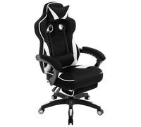 WOLTU Sedia da gioco girevole da corsa Scrivania Sedia da computer da ufficio Sedile sportivo con poggiatesta Cuscino lombare Poggiapiedi Sedia da giocatore