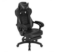 WOLTU Sedia da gioco Sedia per computer da ufficio Scrivania Sedia da corsa Sedile sportivo con poggiatesta Cuscino lombare con poggiapiedi