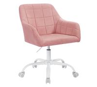 WOLTU Sedia da ufficio ergonomica girevole regolabile in altezza Sedia da toeletta con ruote Sedia da scrivania per computer per la casa