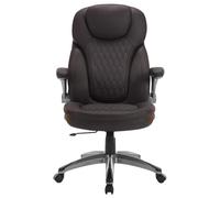 WOLTU Sedia Ergonomica da Ufficio con Supporto Lombare, Poltrona Ufficio con Funzione Basculante e Braccioli Regolabili, Altezza Regolabile, PU, Nero