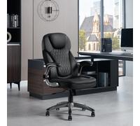 WOLTU Sedia ergonomica per computer da ufficio con schienale alto, sedile imbottito regolabile in altezza, sedia direzionale in ecopelle