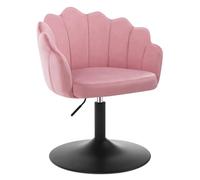 WOLTU Sedia Trucco, Poltrona Girevole in Velluto, Rosa | Sgabello Trucco, Regolabile in Altezza 41-53cm, per Toeletta Trucco, Camera da Letto, Vanity