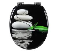 WOLTU Sedile WC Copriwater Universal, Urea-Formaldeide Chiusura, Facile da Montare, MDF Materiale a Fissaggio Parte inferiore, a Forma di O