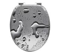 WOLTU Sedile WC copriwater universal, Urea-Formaldeide Chiusura,facile da montare, MDF Materiale a Fissaggio Parte inferiore, a Forma di O