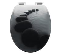 WOLTU Sedile WC copriwater universal, Urea-Formaldeide Chiusura,facile da montare, MDF Materiale a Fissaggio Parte inferiore, a Forma di O