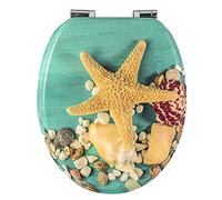 WOLTU Sedile WC copriwater universal, Urea-Formaldeide Chiusura,facile da montare, MDF Materiale a Fissaggio Parte inferiore, a Forma di O