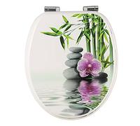 WOLTU Sedile WC Copriwater Universal, Urea-Formaldeide Chiusura, Facile da Montare, MDF Materiale a Fissaggio Parte inferiore, a Forma di O