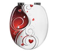 WOLTU Sedile WC copriwater Universal, Urea-Formaldeide Chiusura,Facile da Montare, MDF Materiale a Fissaggio Parte Inferiore, a Forma di O