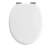 WOLTU Sedile WC copriwater Universal, Urea-Formaldeide Chiusura,Facile da Montare, MDF Materiale a Fissaggio Parte Inferiore, a Forma di O WS2878