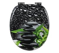 WOLTU Sedile WC copriwater universal, Urea-Formaldeide Chiusura,facile da montare, MDF Materiale a Fissaggio Parte inferiore, a Forma di O